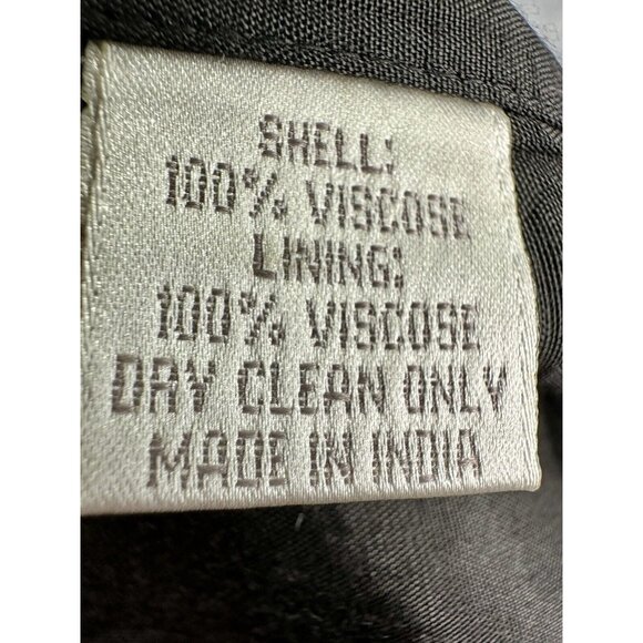 SOFT SURROUNDINGS Embroidered Midi Skirt Women’s Size M Black Tan Pleated Office - Picture 8 of 12